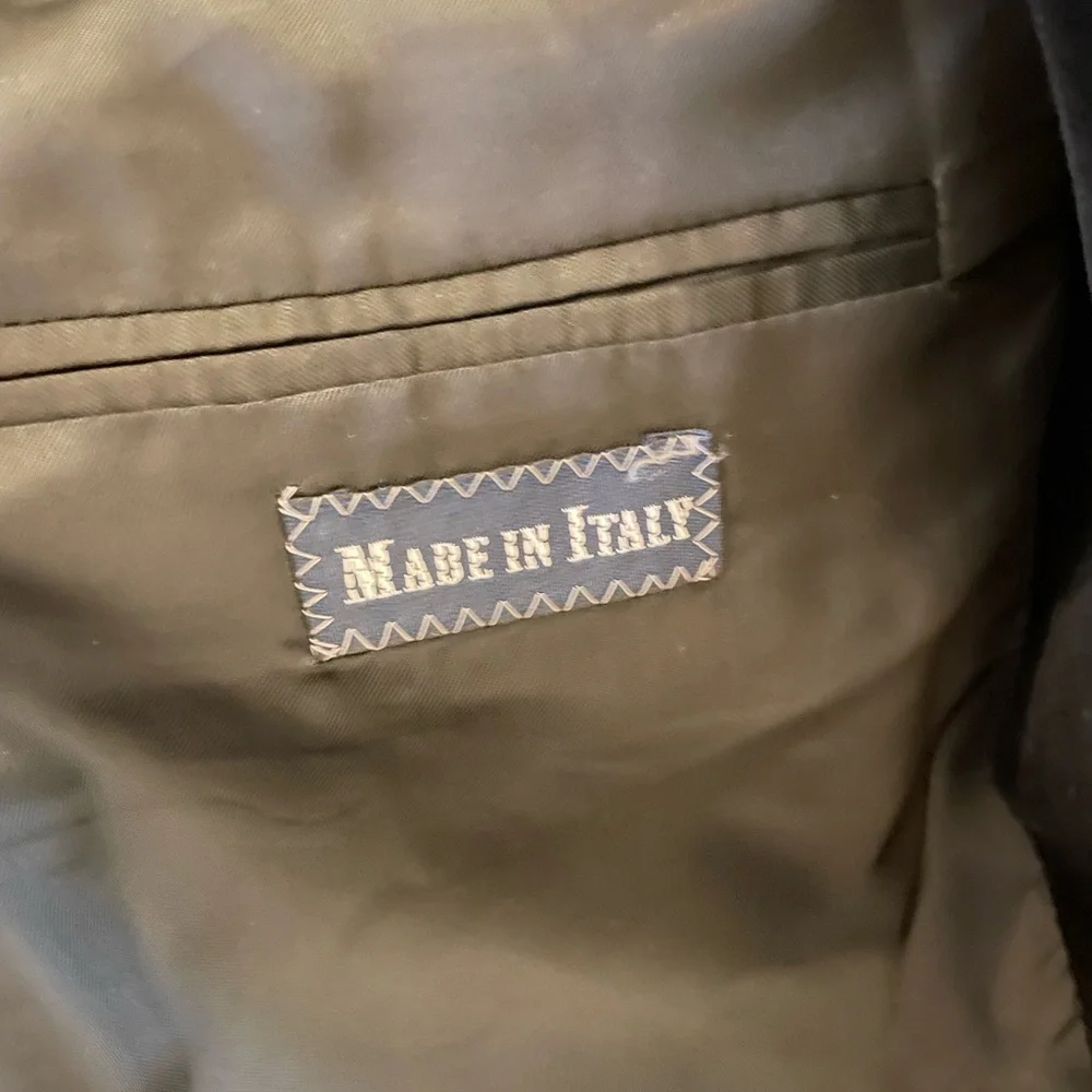 Polo‎ Ralph Lauren Made in Italy Vintage 3/2 Roll Velvet Jacket in Black 42 R